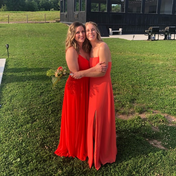 Lulus Red Coral Maxi Dress - Picture 4 of 11